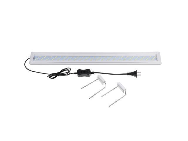 16W LED Fish Tank Light 60CM Aquarium Bracket Clip Light Aquarium Lighting Extendable Aquatic Plant Light for 60-80cm Fish Tank-US Plug