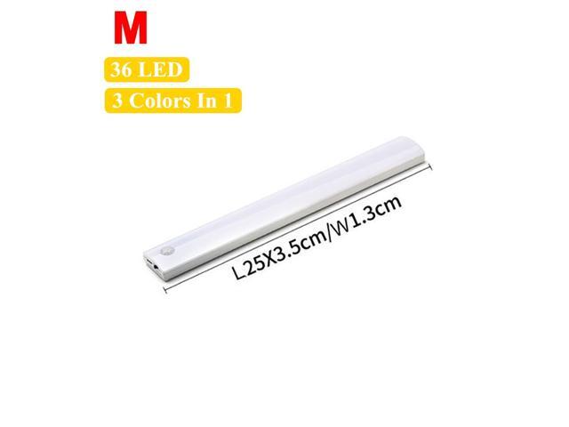 LED Night Light Motion Sensor Closet Lights Under Cabinet Light Wireless Stick-Anywhere Night Safe Light Bar with Large Battery for Stairs Wardrobe