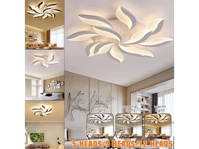 110-220V LED Ceiling Light Fixture Pendant Lamp Lighting Flush Mount Room Chandelier-9 heads warm light