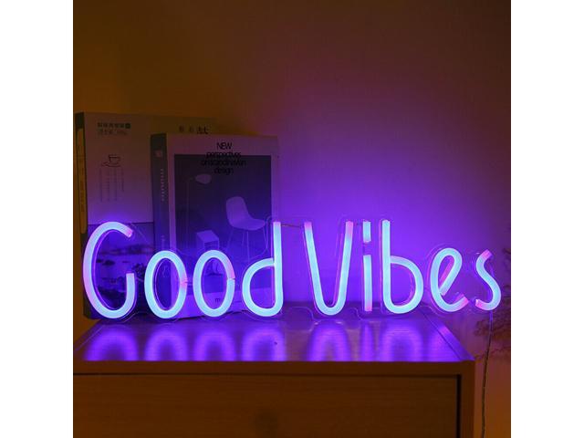 Colorful LED Neon Sign Night Light USB Visual Artwork Party Bar Home Decoration-Type A