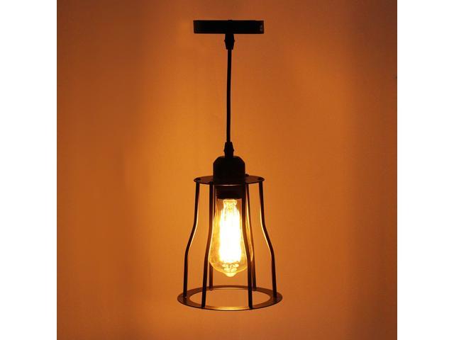 Metal Pendant Light Shade Ceiling Industrial Geometric Wire Cage Lampshade Lamp Chandeliers