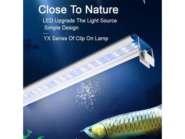 Super Slim LED Aquarium Light Aquatic Plant Lighting 18-30CM Extensible Waterproof Clip-on Lamp For Fish Tank-8W