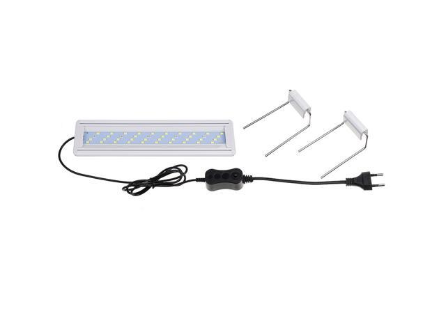 8W LED Fish Tank Light 30CM Aquarium Bracket Clip Light Aquarium Lighting Extendable Aquatic Plant Light for 30-40cm Fish Tank-EU Plug