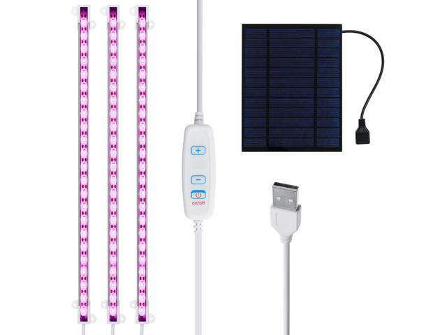 10/20/30W USB Solar Full Spectrum Plant Grow Light Strip IP65 Waterproof Greenhouse-Type C