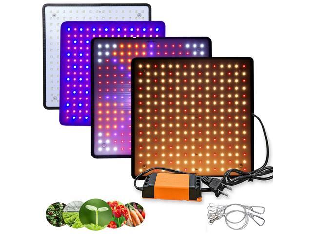 1200W LED Grow Light Bulb Plant Lamp Panel for Indoor Hydroponic Flower Vegetable-US Plug/Red + Blue + White + Orange