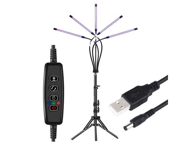 5 Hesds LED Grow Light Plant Growing Lamp Lights With Tripod For Indoor Plants-Red + Blue
