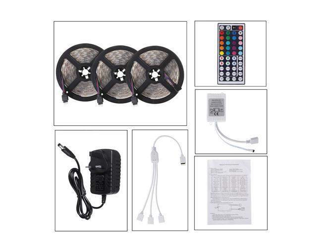 10/15M RGB LED Light Strip Remote Control w/ IR Controller Home Stairs Ceiling-15M/Yes