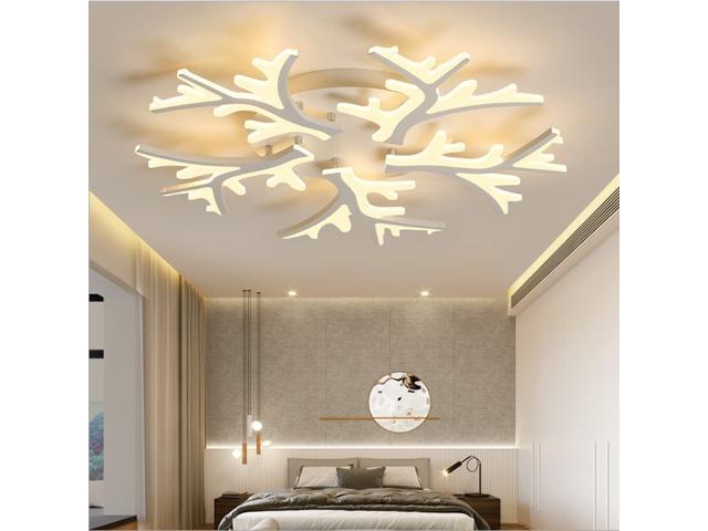 LED Ceiling Light Pendant Lamp Hallway Bedroom Dimmable Remote Fixture Decor-Warm Light/3 Heads