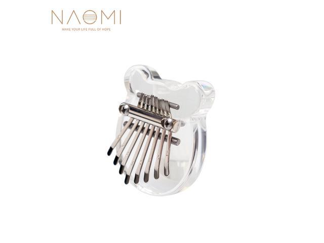Kalimba Clear Mini Kalimba Crystal 8 Key Portable Mbira Finger Piano Best Gift for Kids Beginner