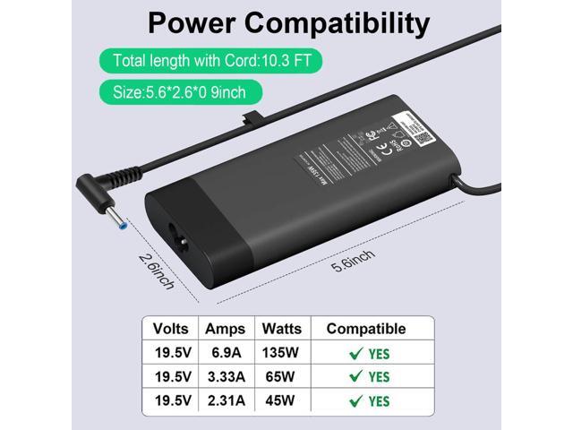 NeweggBusiness - Slim 135W 19.5V 6.9A AC Adapter Laptop
