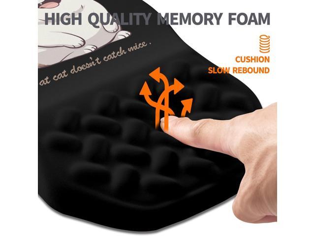 Memory Foam Mouse Pad With Wrist Rest - Labrador Design Ergonomic Support For Carpal Tunnel