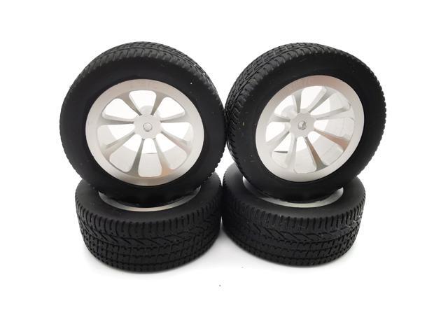 WPL D12 RC Car Wheel Tire Metal Hub R526 RC Vehicle Models Parts-Silver