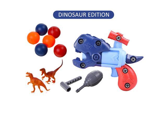 DIY Disassembly Dinosaur/Airplane Guns Play Set Model Blocks Assemble Educational Toy for Kids Gift-A