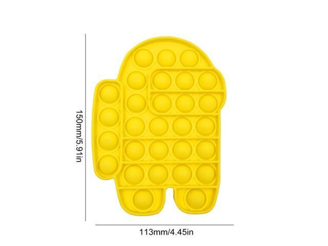 New Multi-color Silicone Push Bubble Parent-child Interaction Desktop Games Stress Reliever Fidget Toy for Children Family Gamess-Yellow