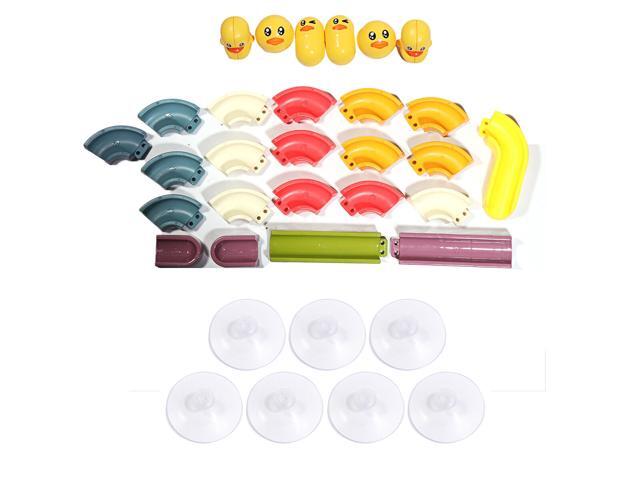 Rich Color Baby Bathroom Duck Play Water Track Slideway Game DIY Assembly Puzzle Early Education Set Toy for Kids Gift-A
