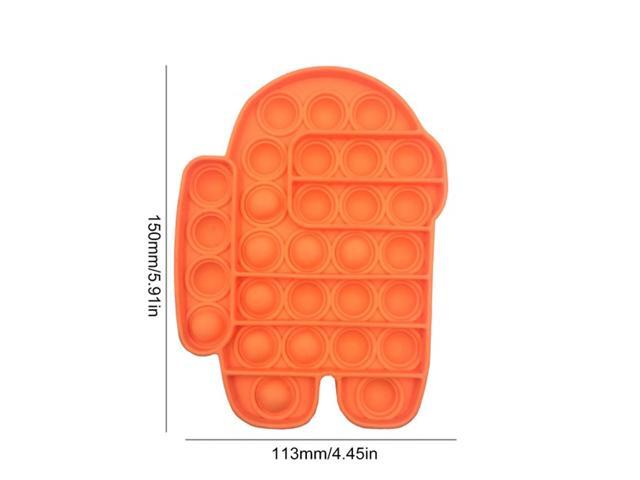 New Multi-color Silicone Push Bubble Parent-child Interaction Desktop Games Stress Reliever Fidget Toy for Children Family Gamess-Orange