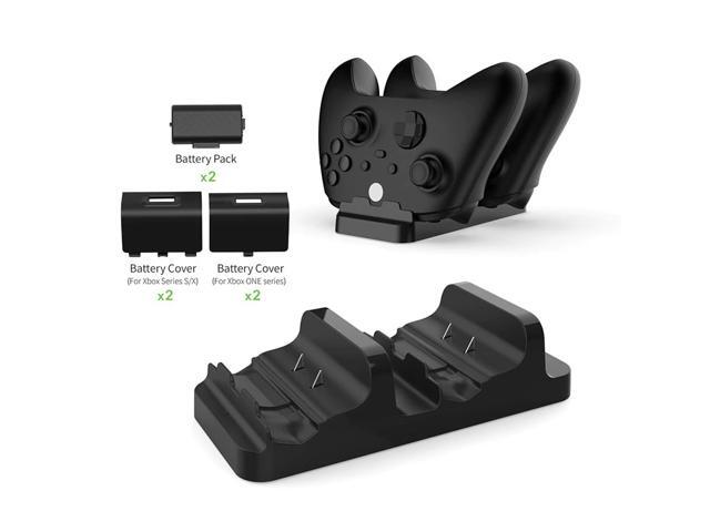 Dual Wireless Controller Charger Gamepad Charging Station with 1200MAh Battery Pack USB Cable Charging Stand for XBOX One X/S