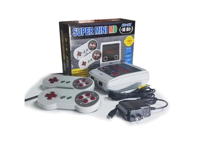 10pcs Retro Mini TV Video Game Console For Sega MegaDrive 16 Bit Games With 167 Different Built-in Games Two Gamepads AV Out