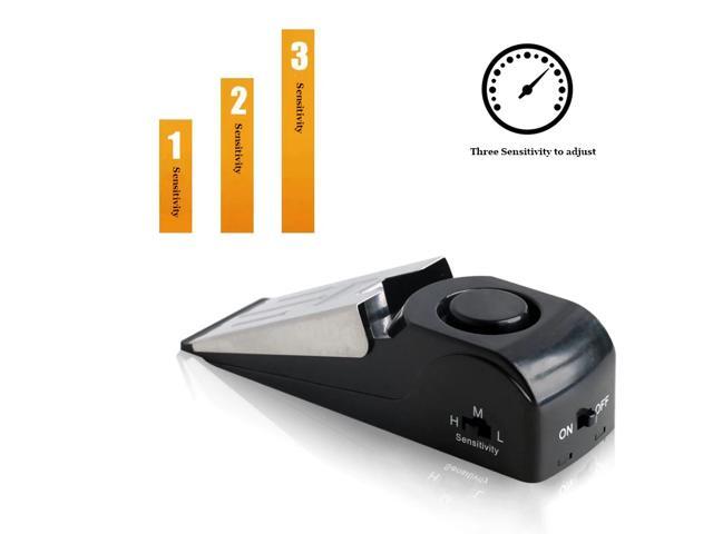 120dB Mini Wireless Vibration Alarm Door Stop Alarm for home Wedge Shaped Stopper Alert Security System Block Blocking System