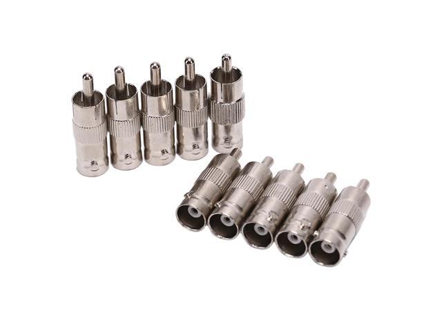 10pcs Connector Adaptor BNC Female Jack To RCA AV Male Plug Connector Adaptor for CCTV Security Camera Surveillance Video