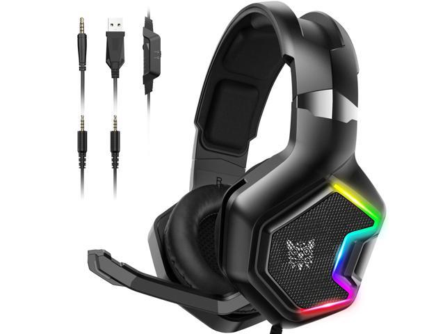 ONIKUMA Gaming Headset for PS5 PS4 Xbox Series X S & Xbox One Games PC Gaming Headphone with 71 Surround Sound Noise Canceling Mic- for