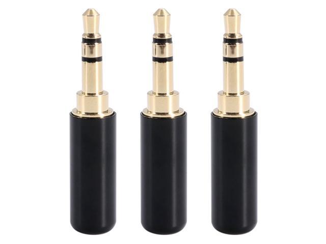 Arrival 3pcs 35mm Soldering Connector 3 Pole Male Jack Plug Stereo Audio Headphone Connector