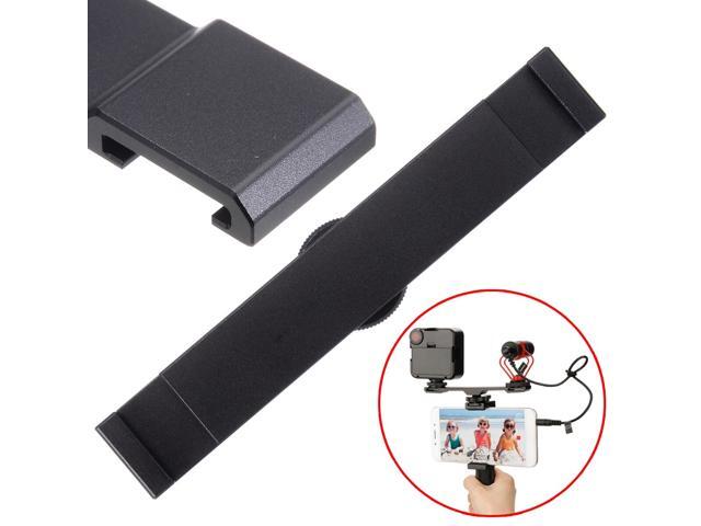 Professional Cameras Dual Flash Bracket CNC Aluminum Alloy Double Hot Shoe Mount Extension Bar Fit For DSLR Camera