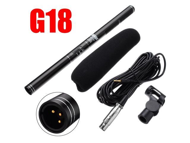 For DSLR Camera Video Camcorder 1pc G18 Condenser Microphone Interview Mic 3Meter Effective Pickup Range Mayitr