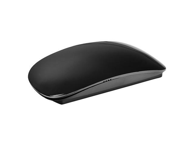 Optical Wireless Press Mouse 24G USB Receiver Slim Silent Ergonomic Magic Mouse for Apple Mac OS Computer / Win Laptop