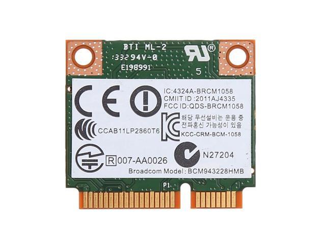 Dual Band 24+5G 300M 80211A/B/G/N Wifi Bluetooth 40 Wireless Half Mini Pci-E Card For Hp Bcm943228Hmb Sps 718451-001