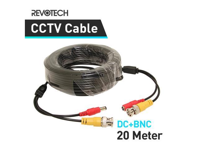 20M DC BNC 2in1 Video Power Adapter CCTV Camera Cable Security System Accessories