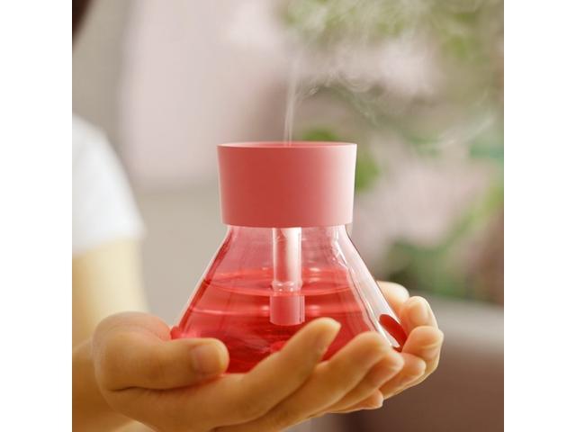 Mini Perfume Bottle Humidifier Glass LED Night Light USB Desktop Diffuser