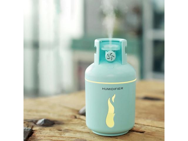 3 in 1 Creative Mini Gas Tank Style USB Air Humidifier with LED Light & USB Port