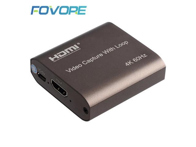 4K 60hz Loop Out HDMI Capture Card Audio Video Recording Plate Live Streaming USB 1080p 60fps Grabber for PC PS4 Game DVD Camera