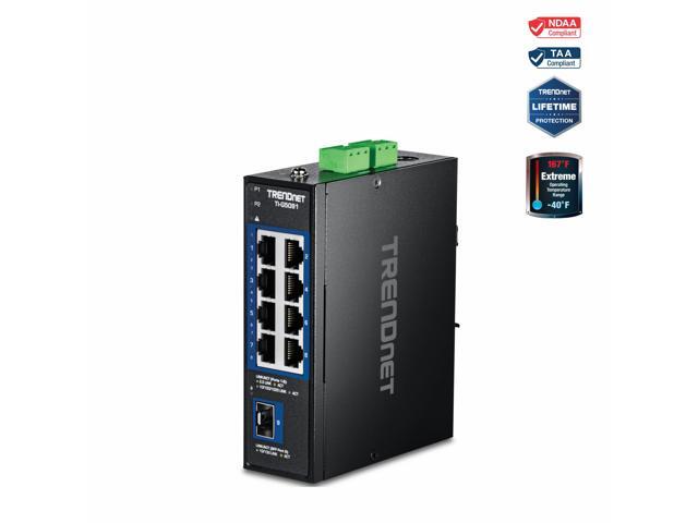 NeweggBusiness - TRENDnet TI-G5091 9-Port Industrial 2.5G DIN-Rail
