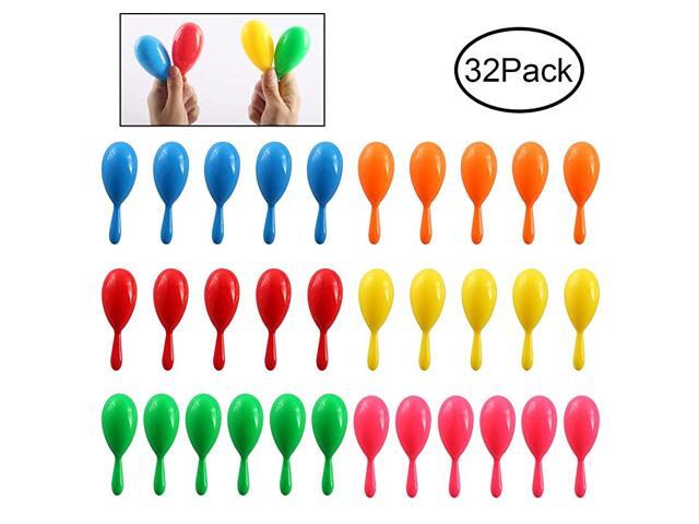 for Kids Mexican Maraca Neon Colorful Bulk for Fiesta Party Favors Baby Noisemaker 4 Toys for Cinco de Mayo Partys Birthday Fiesta Decorations 6