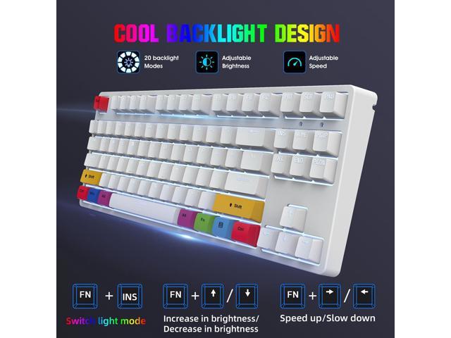 Clavier Gaming Mécanique Filaire HXSJ L600 - QWERTY - 87 Touches - Switch  Rouge 