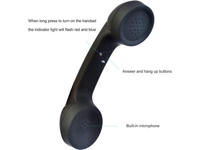Retro Bluetooth Telephone Handset – Connects To Your Cell Phone, Radiation Proof, Rechargeable, For Fun & Comfort