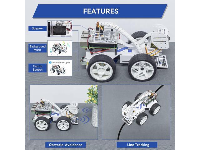 Electronics Kit SunFounder Raspberry Pi Smart Robot Car Kit - AI Self ...