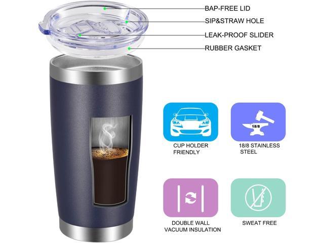 VEGOND 20oz Tumbler Bulk with Lid and Straw 1 Pack, Stainless Steel Vacuum  Insulated Tumbler, Double Wall Coffee Cup Travel Mug, Stainless Steel