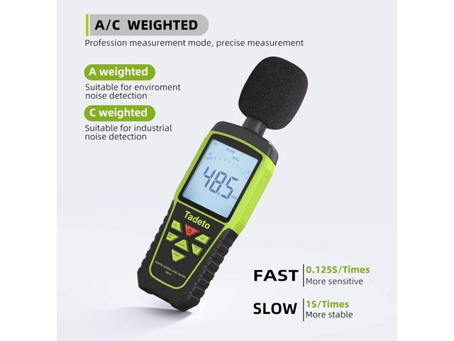 Fonometro Digitale - Decibelmetro 30-130 DBA, Precisione 0.1dB, Memoria Min/Max - Foto 13