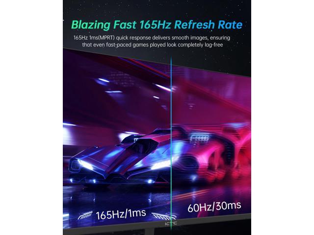 KTC 24 Inch Gaming Monitor 165Hz Full HD 1920 x 1080 Fast IPS, 1ms