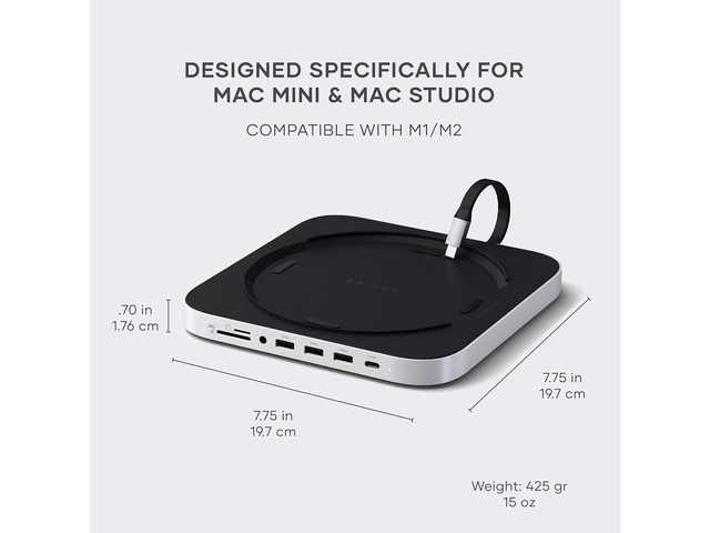 NeweggBusiness - Satechi Mac Mini Hub & Stand with SSD Enclosure