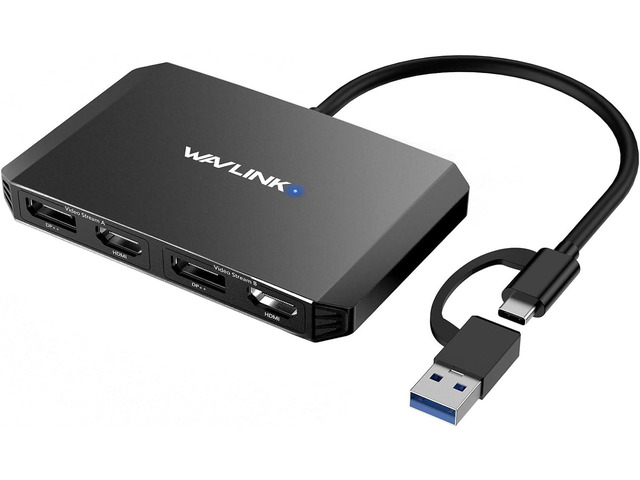 NeweggBusiness - WAVLINK USB 3.0/USB C to DisplayPort and HDMI 
