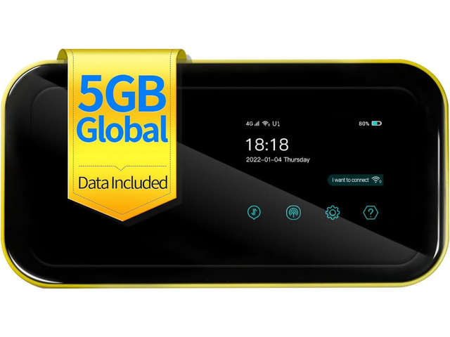 NeweggBusiness - FREEBOT 4G LTE Mobile Hotspot Router with Prepaid 