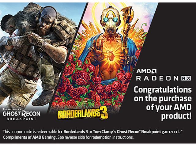 Amd Gift 2019 Q4 Radeon Raise The Game Bundle Your Choice Of Borderlands 3 Or Tom Clancy S Ghost Recon Breakpoint Redemption Expiration Date 1 30 20 Newegg Com