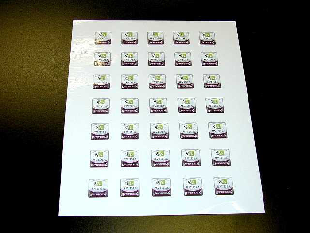 NVIDIA geForce4 Sticker Sheet - Newegg.com