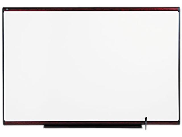 Quartet TE547M Total Erase Marker Board  72 x 48  White  Mahogany Frame