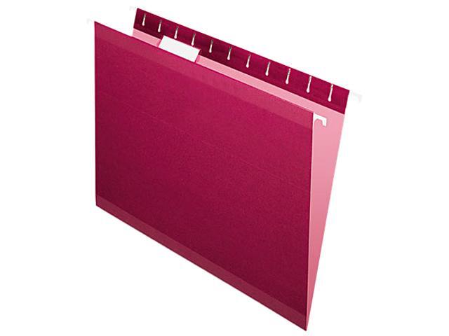 Pendaflex Reinforced Hanging Folders 1//5 Tab Letter Burgundy 25//Box 415215BUR