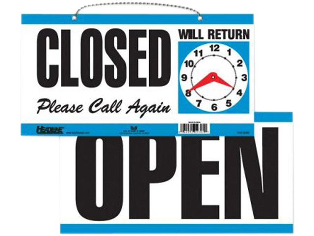 U.S. Stamp & Sign USS9395 Open-Close Sign- w- Please Call Again- 11 ...